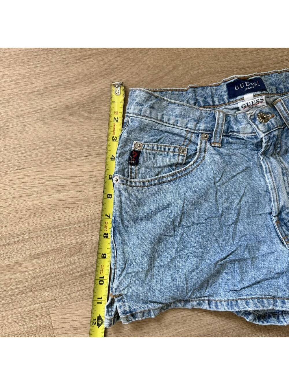 Vintage Guess Jeans High Waisted Acid Wash Denim Shorts - Picture 4 of 5
